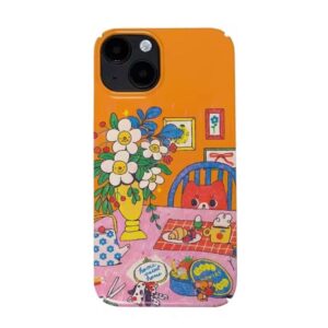 Capinha para iPhone 15 Pro - Gatinho / Laranja