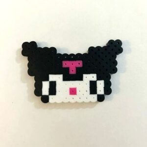 Kuromi v1 Pixel Art Chaveiro Pin Brinco Adesivo ou Ímã