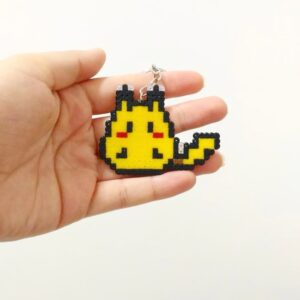 Pikachu Chonky Pokémon Pixel Art Chaveiro Pin Brinco Adesivo ou Ímã