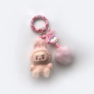 Mini Labubu Lafufu Chaveiro Rosa Claro (Dada)