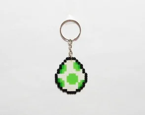 Ovo Yoshi Super Mario World Pixel Art Chaveiro Pin Brinco Adesivo ou Ímã