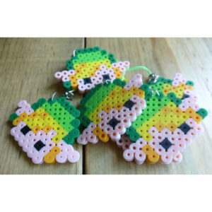 Link de Zelda v1 Pixel Art Chaveiro Pin Brinco Adesivo Colar ou Ímã