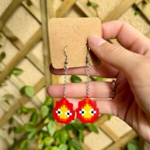Par de Brincos Calcifer - Studio Ghibli v2 (Tam P)