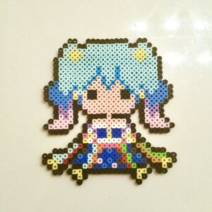 Sona League of Legends - LoL (v1) Pixel Art Chaveiro Pin Brinco Adesivo ou Ímã