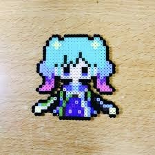 Sona League of Legends - LoL (v2) Pixel Art Chaveiro Pin Brinco Adesivo ou Ímã