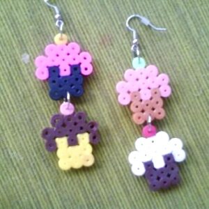 Par de Brincos Cupcake Pixel Art