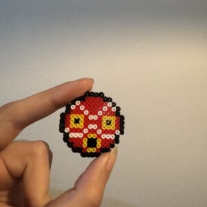 Princesa Mononoke - Máscara - Studio Ghibli v1 Pixel Art Chaveiro Pin Brinco Adesivo Colar ou Ímã