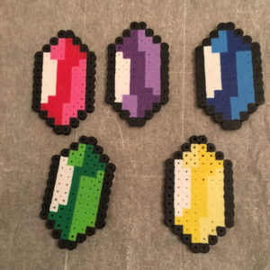 Rupees de Zelda Pixel Art Chaveiro Pin Brinco Adesivo Colar ou Ímã