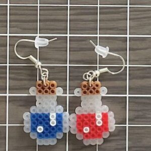 Poção de HP Vida / Life ou MP / Mana Tamanho P Pixel Art Chaveiro Pin Brinco Colar Adesivo ou Ímã