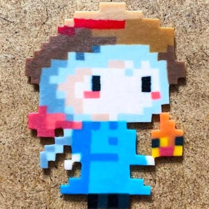 Sophie Studio Ghibli v1 Pixel Art Chaveiro Pin Brinco Adesivo ou Ímã - Tam G