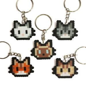 Gatinhos Stardew Valley v1 Pixel Art Chaveiro Pin Brinco Adesivo Colar ou Ímã