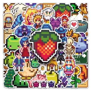 Kit de 15 Adesivos Aleatórios Stardew Valley (sem relevo)